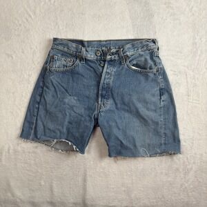 Levi's 501 110 Years Selvedge Redline Big E Jorts Jeans 555 30" Waist Women's